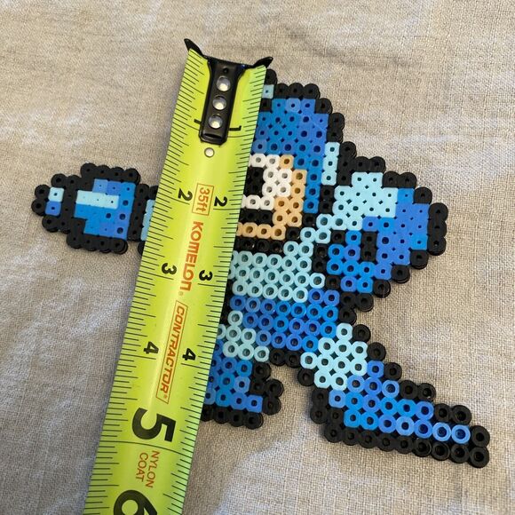 Mega Man Pixel Art Perler Beads NES 6”x 4.5” Blue Retro Art Blaster Sprite - Picture 11 of 12